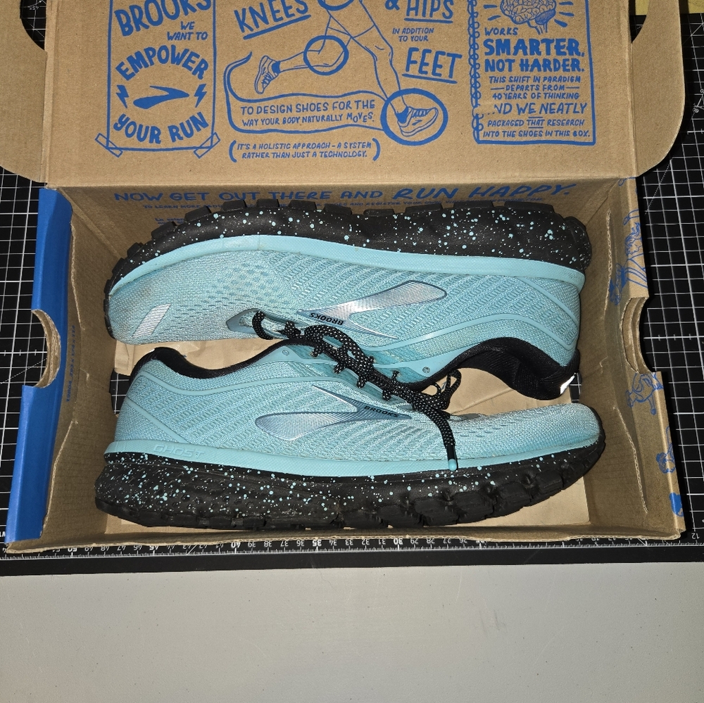 Brooks Ghost 12 x Pac-Man Blue Black Women Shoes - Size 9